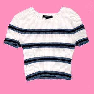 Forever 21 Striped Crop Top